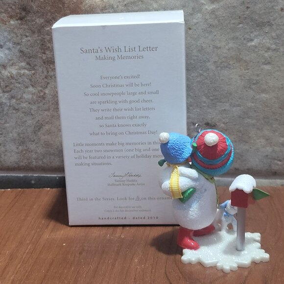 Hallmark Santas Wish Letter Making Memories 2010 Christmas Tree Ornament - Picture 3 of 13